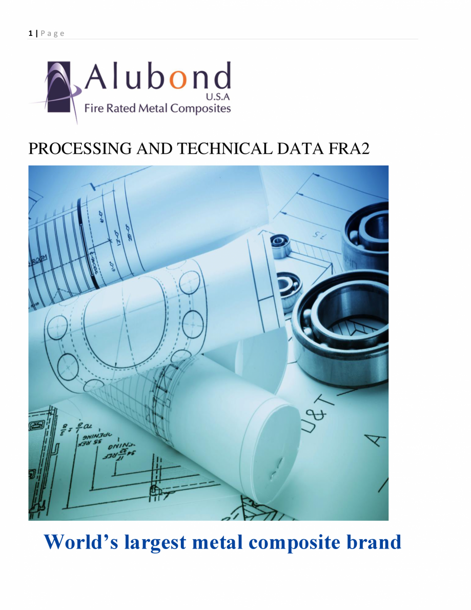 Pagina 1-Plăci din aluminiu compozit MONSENA ALUBOND FR A2 Fisa tehnica Engleza 1|Page

PROCESSING AND...