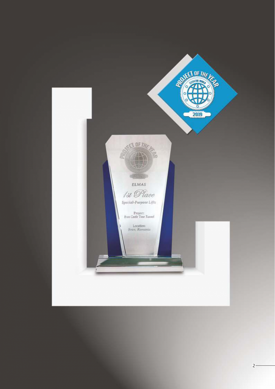 Pagina 3-Constructorii de ascensoare - Locul 1 in lume ELMAS Catalog, brosura Engleza, Romana 