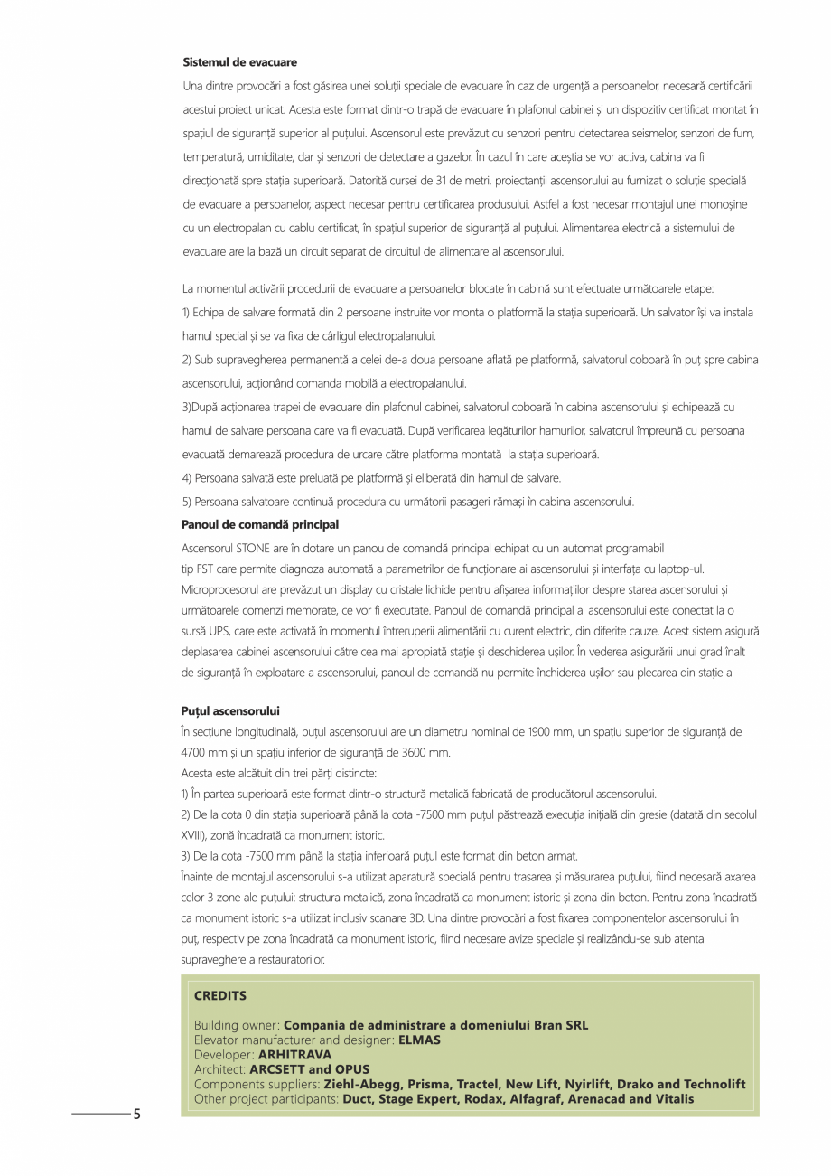 Pagina 6-Constructorii de ascensoare - Locul 1 in lume ELMAS Catalog, brosura Engleza, Romana 