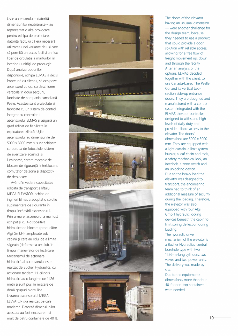 Pagina 11-Constructorii de ascensoare - Locul 1 in lume ELMAS Catalog, brosura Engleza, Romana 