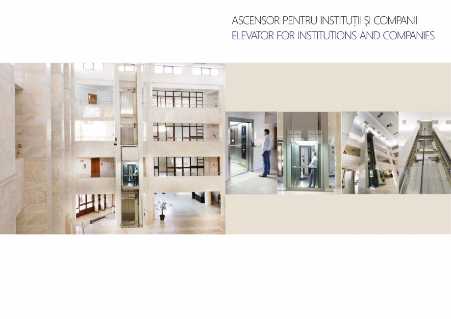 Pagina 6-Constructorii de ascensoare ELMAS Catalog, brosura Romana aterials, as well as to incorporating...