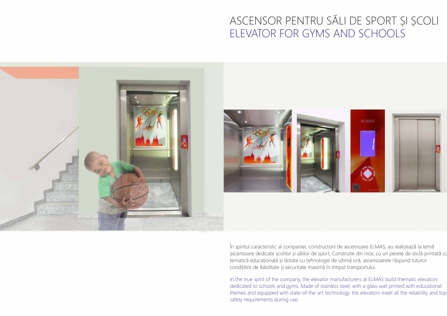 Pagina 9-Constructorii de ascensoare ELMAS Catalog, brosura Romana  să poată ﬁ utilizat atât pentru...