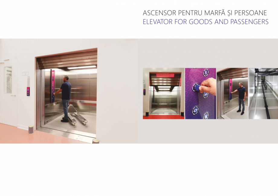 Pagina 12-Constructorii de ascensoare ELMAS Catalog, brosura Romana s elevators for hospitals.

ASCENSOR...
