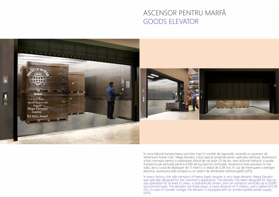Pagina 13-Constructorii de ascensoare ELMAS Catalog, brosura Romana 360° panoramic view. The functionality is...