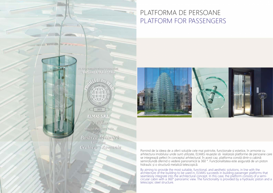 Pagina 16-Constructorii de ascensoare ELMAS Catalog, brosura Romana de mecanismul parcării sunt comandate...