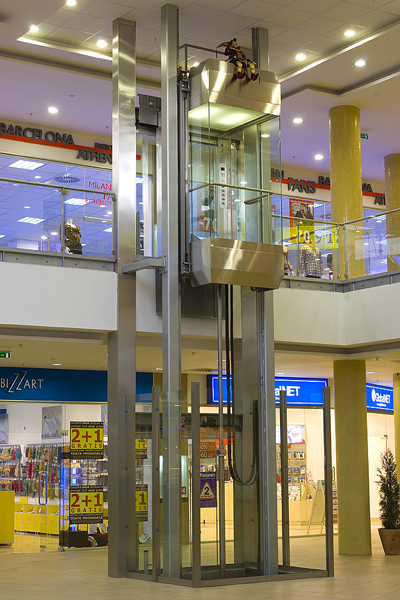 ELMAS Lift panoramic - Mall Brasov - Ascensoare panoramice, electrice sau hidraulice ELMAS