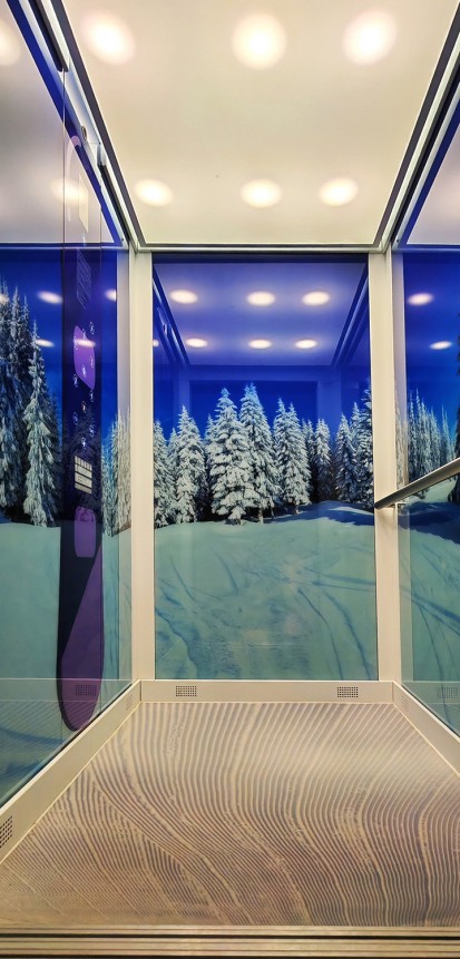 Ascensor hidraulic pentru pensiune turistica panoramic Elmas Ascensor hidraulic pentru pensiune turistica