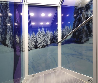 Ascensor hidraulic pentru pensiune turistica panoramic Elmas Ascensor hidraulic pentru pensiune turistica