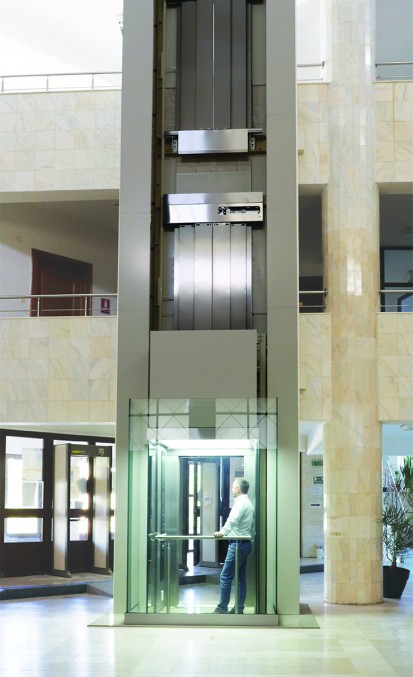 Ascensor hidraulic  Elmas pentru cladiri de birouri panoramic Elmas Ascensor hidraulic pentru cladiri de birouri