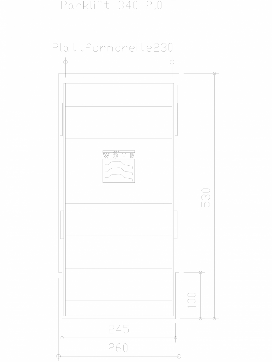 Pagina 1-CAD-DXF Parklift 340 DS-340-E-230 WÖHR Detaliu de produs 