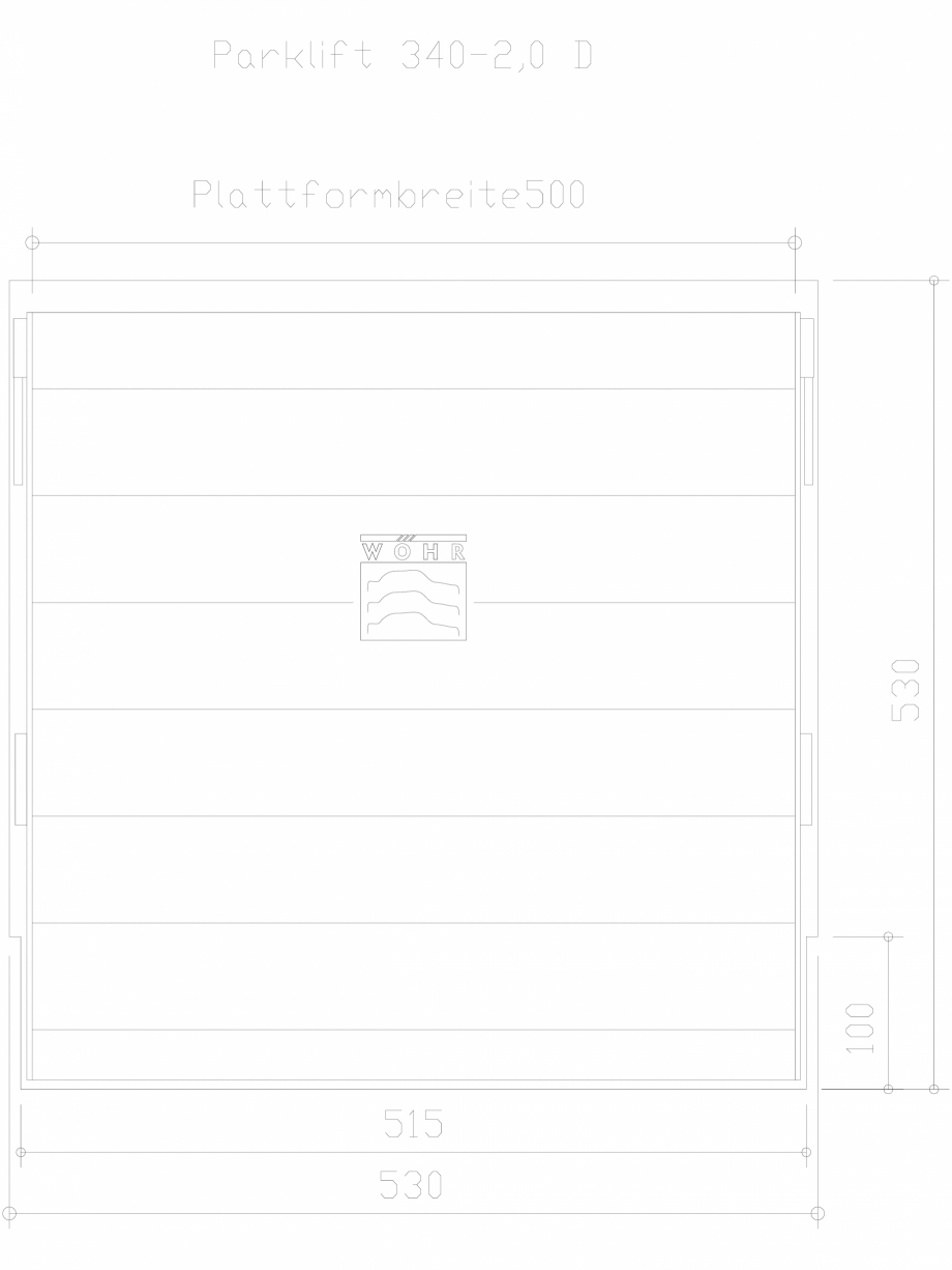 Pagina 1-CAD-DXF Parklift 340 DS-340-D-500 WÖHR Detaliu de produs 