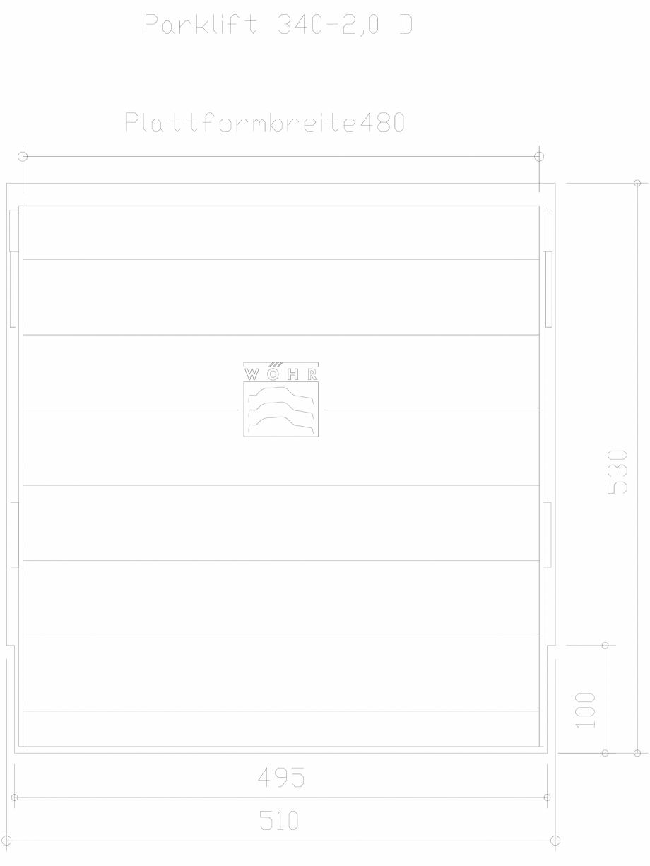 Pagina 1 - CAD-DXF Parklift 340 DS-340-D-480 WÖHR Detaliu de produs 