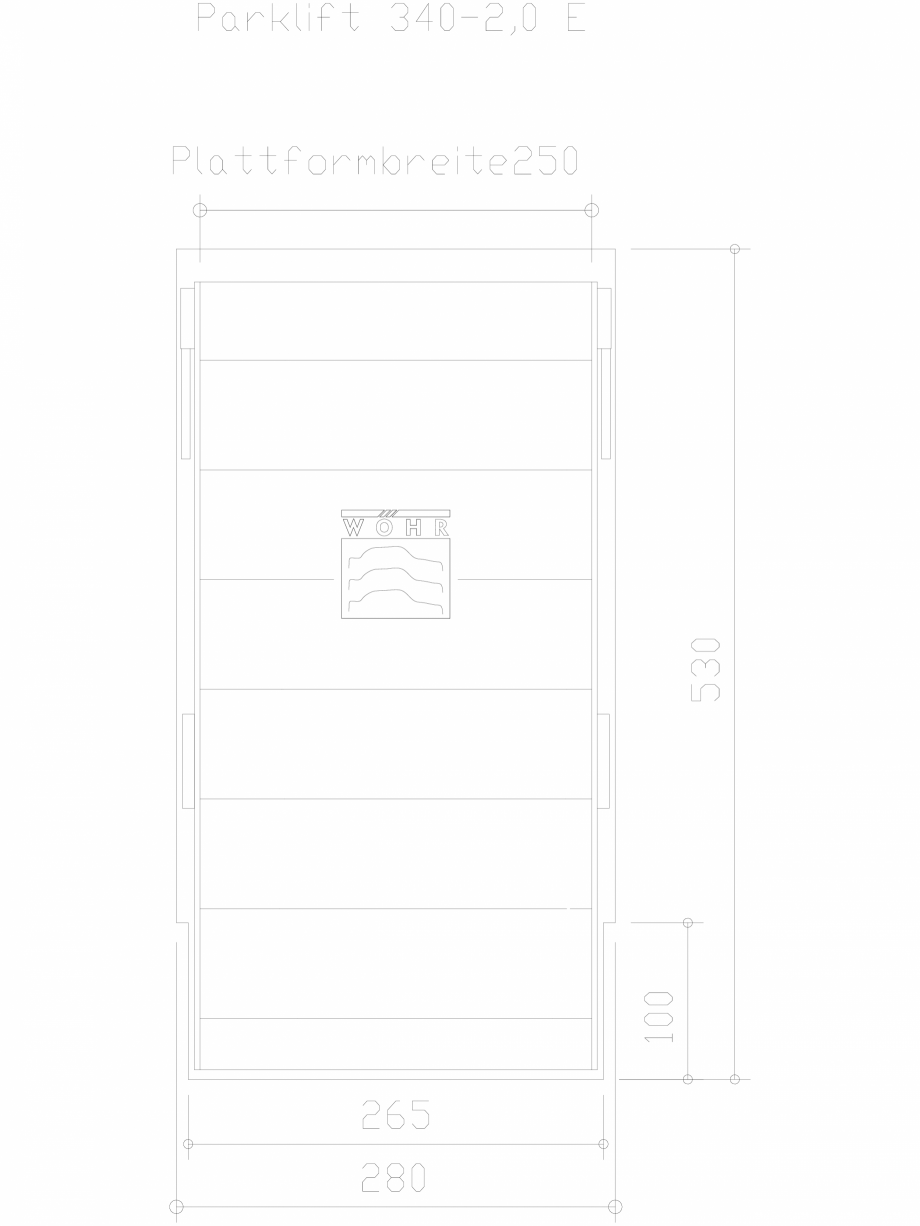 Pagina 1-CAD-DXF Parklift 340 DS-340-E-250 WÖHR Detaliu de produs 