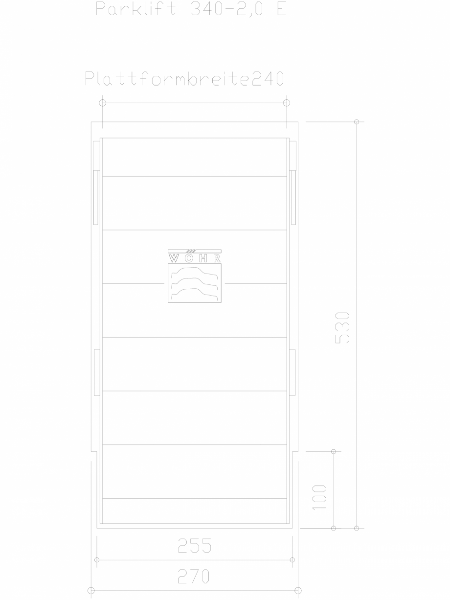 Pagina 1-CAD-DXF Parklift 340 DS-340-E-240 WÖHR Detaliu de produs 