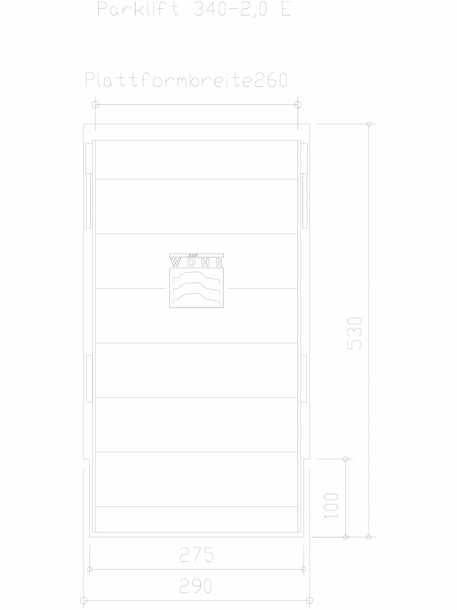Pagina 1-CAD-DXF Parklift 340 DS-340-E-260 WÖHR Detaliu de produs 
