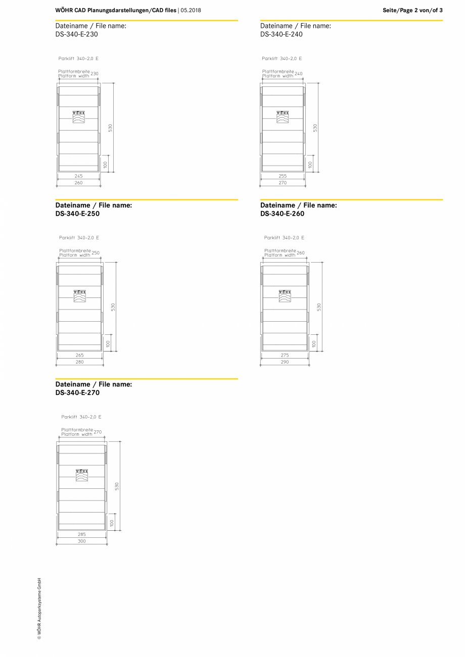 Pagina 2-CAD-PDF Parklift 340 WOEHR_CAD-340_DE-EN_05-2018 WÖHR Detaliu de produs 