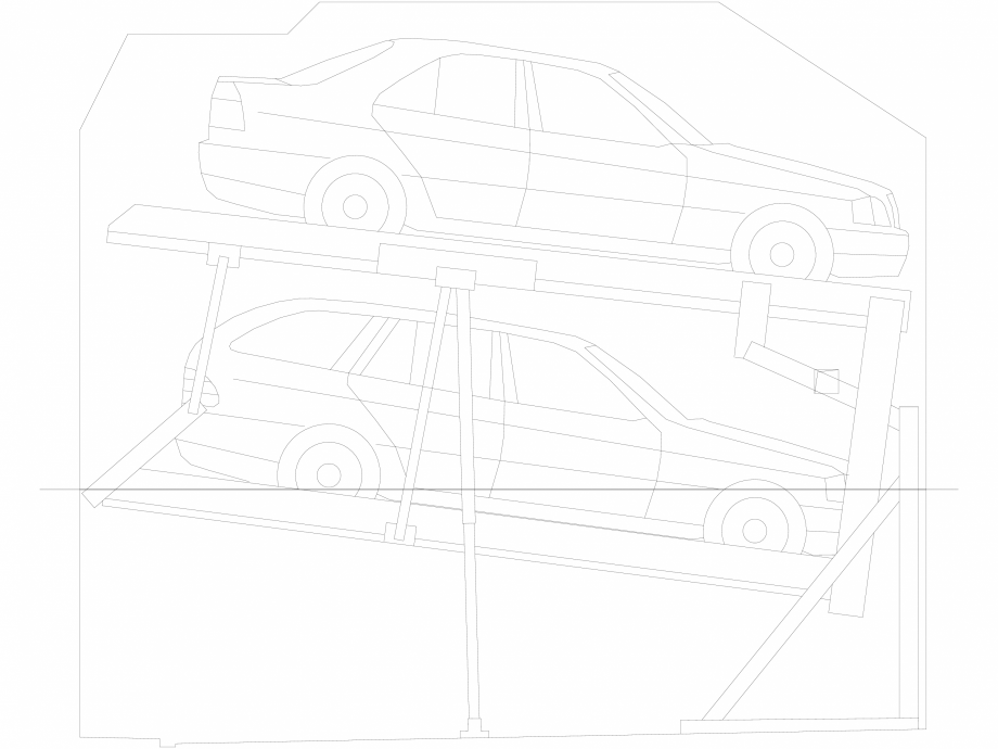 Pagina 1-CAD-DXF Parklift 340-155-150-305_PLANUNG WÖHR Detaliu de produs 