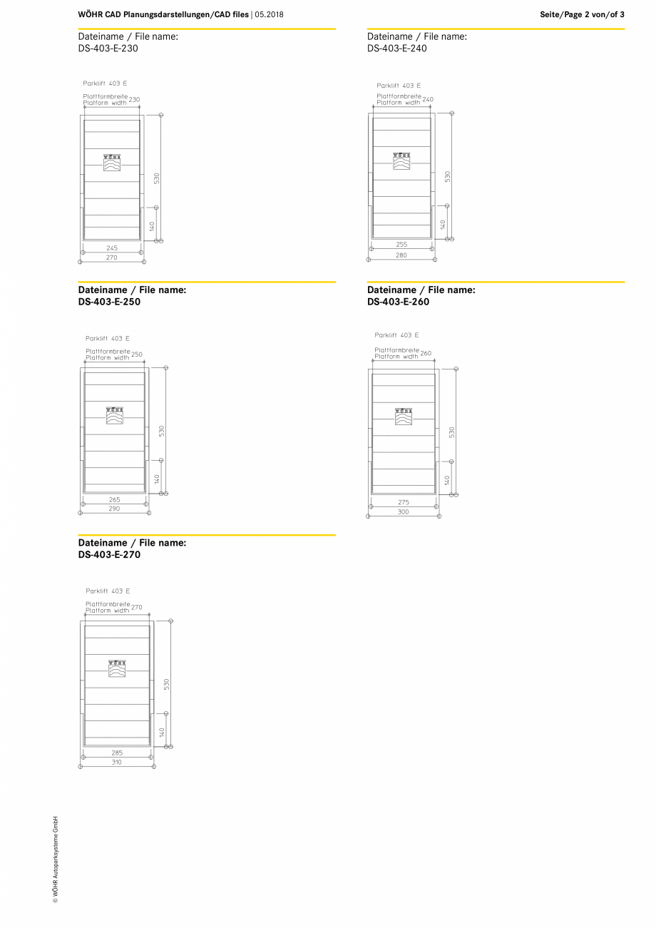 Pagina 2-CAD-PDF WOEHR_CAD-403_DE-EN_05-2018 WÖHR Proiect CAD PARKLIFT 403 