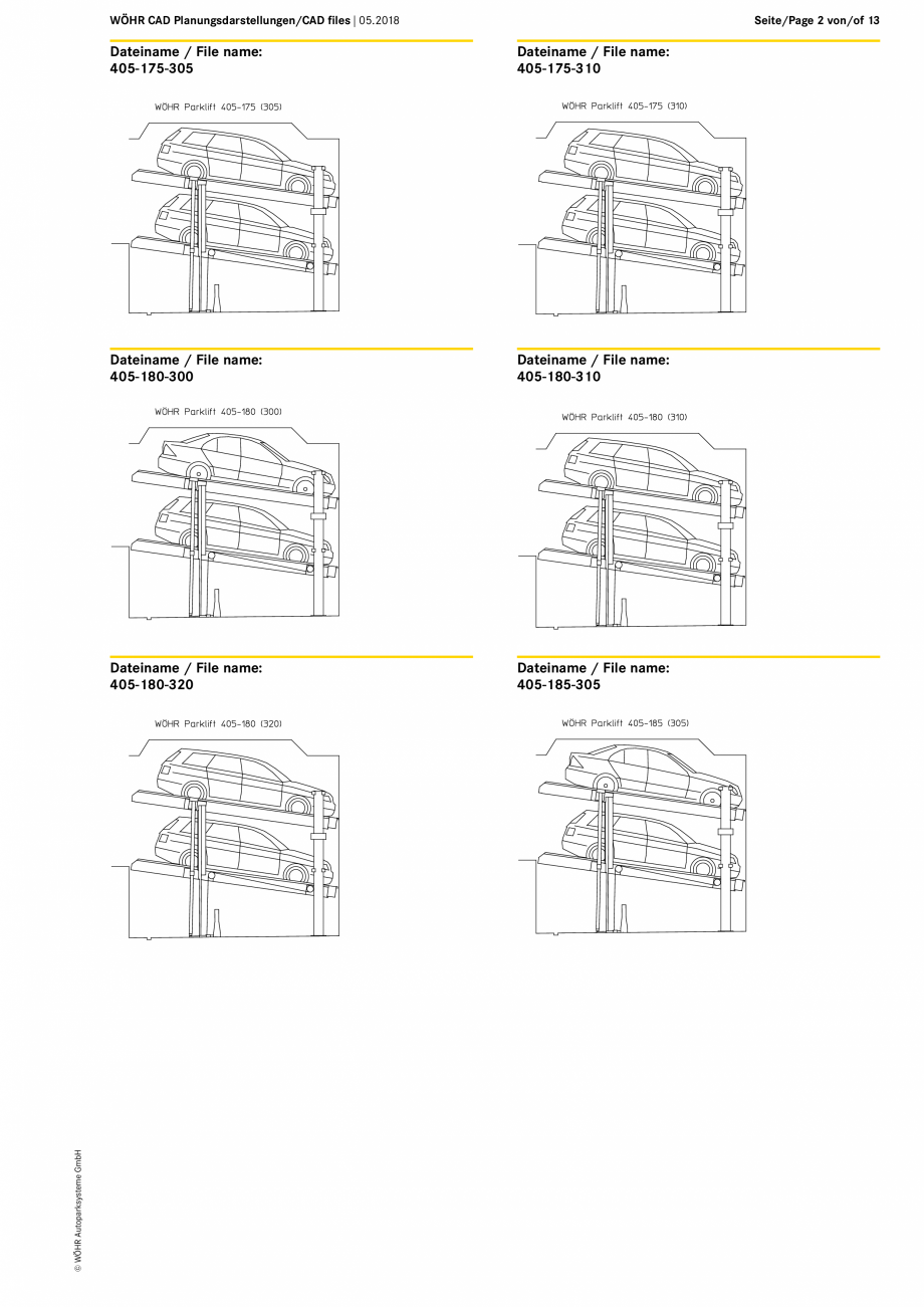Pagina 2-CAD-PDF WOEHR_CAD-405_DE-EN_05-2018 WÖHR Detaliu de produs PARKLIFT 405 