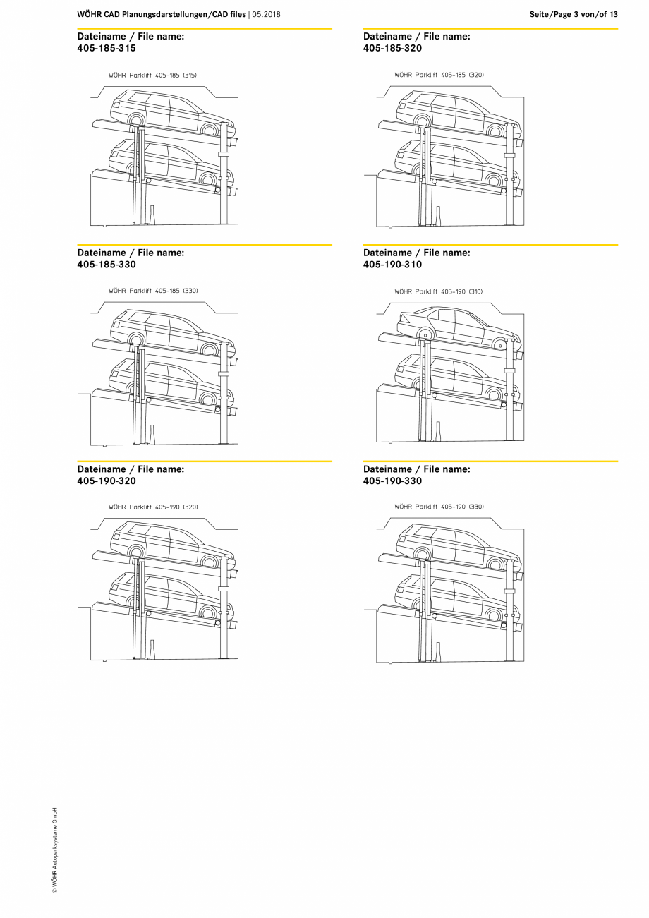 Pagina 3-CAD-PDF WOEHR_CAD-405_DE-EN_05-2018 WÖHR Detaliu de produs PARKLIFT 405 