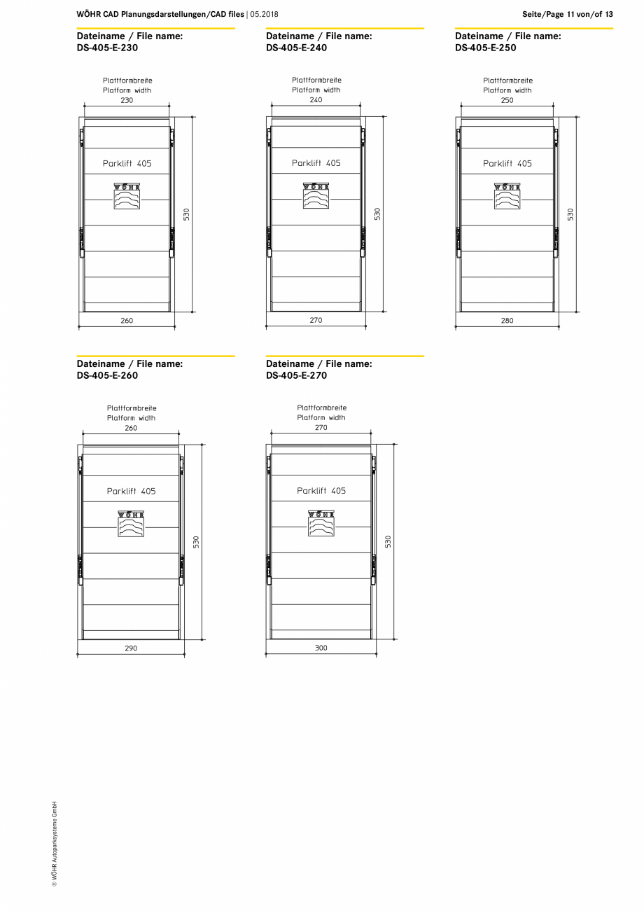 Pagina 11-CAD-PDF WOEHR_CAD-405_DE-EN_05-2018 WÖHR Detaliu de produs PARKLIFT 405 