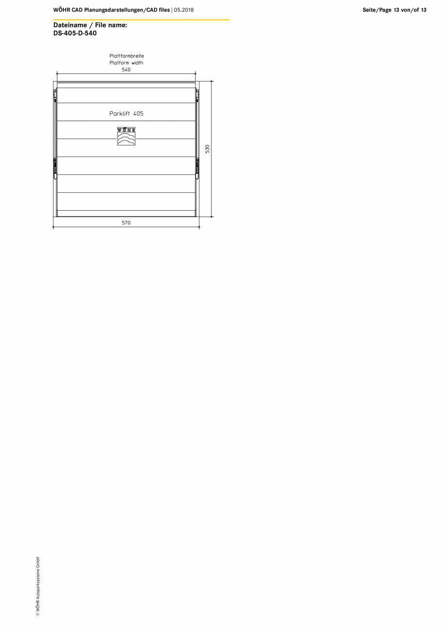 Pagina 13-CAD-PDF WOEHR_CAD-405_DE-EN_05-2018 WÖHR Detaliu de produs PARKLIFT 405 