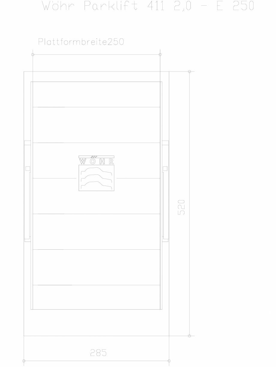 Pagina 1-CAD-DXF Parklift 411 DS-411-20-E-250 WÖHR Detaliu de produs 