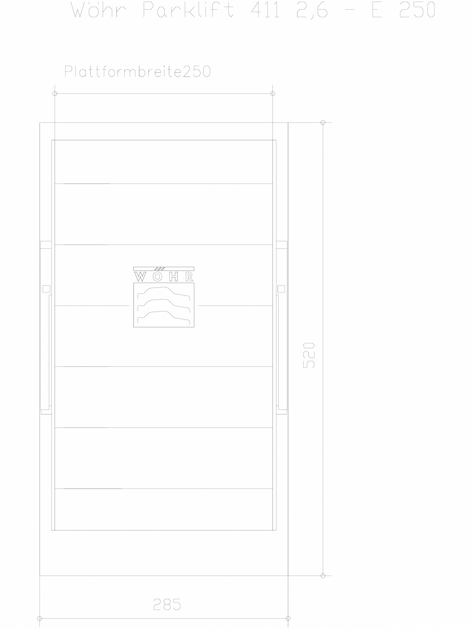 Pagina 1-CAD-DXF Parklift 411 DS-411-26-E-250 WÖHR Detaliu de produs 