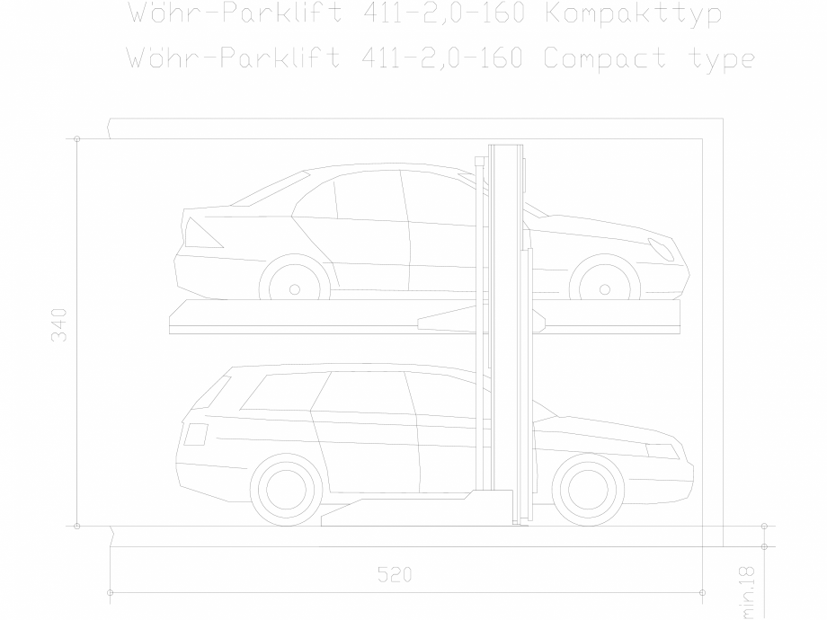 Pagina 1-CAD-DXF Parklift 411-20-160_compact WÖHR Detaliu de produs 