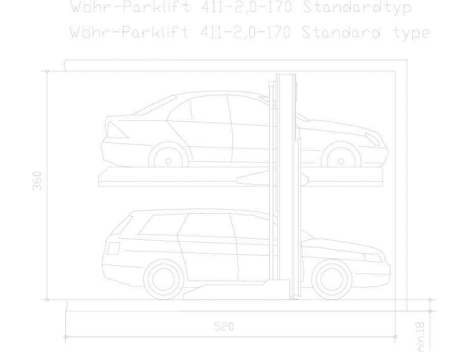 Pagina 1-CAD-DXF Parklift 411-20-170_standard WÖHR Detaliu de produs 
