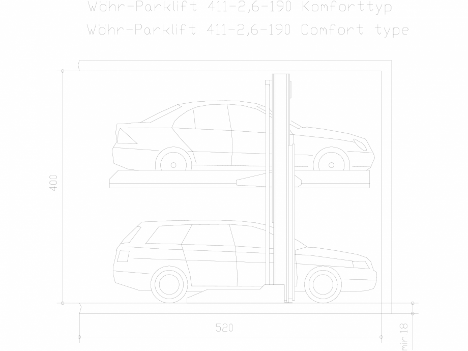 Pagina 1-CAD-DXF Parklift 411-26-E-190_comfort WÖHR Detaliu de produs 