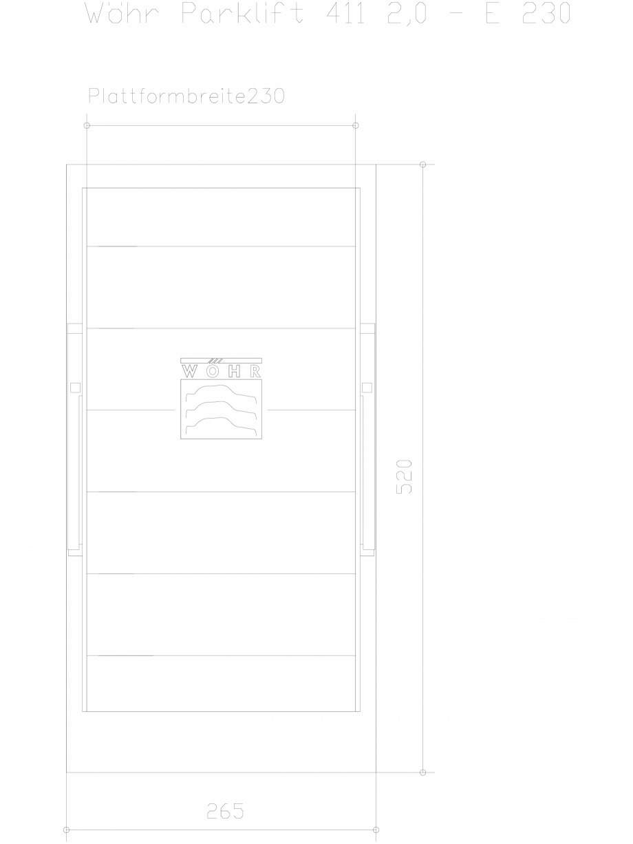 Pagina 1-CAD-DXF Parklift 411DS-411-20-E-230 WÖHR Detaliu de produs 