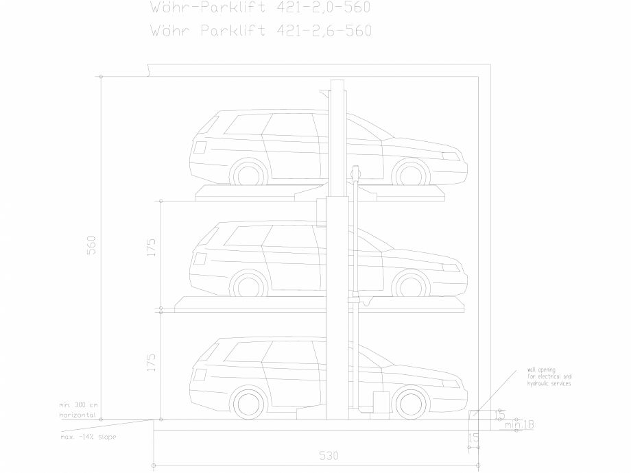 Pagina 1-CAD-DXF Parklift 421 -560 WÖHR Detaliu de produs 