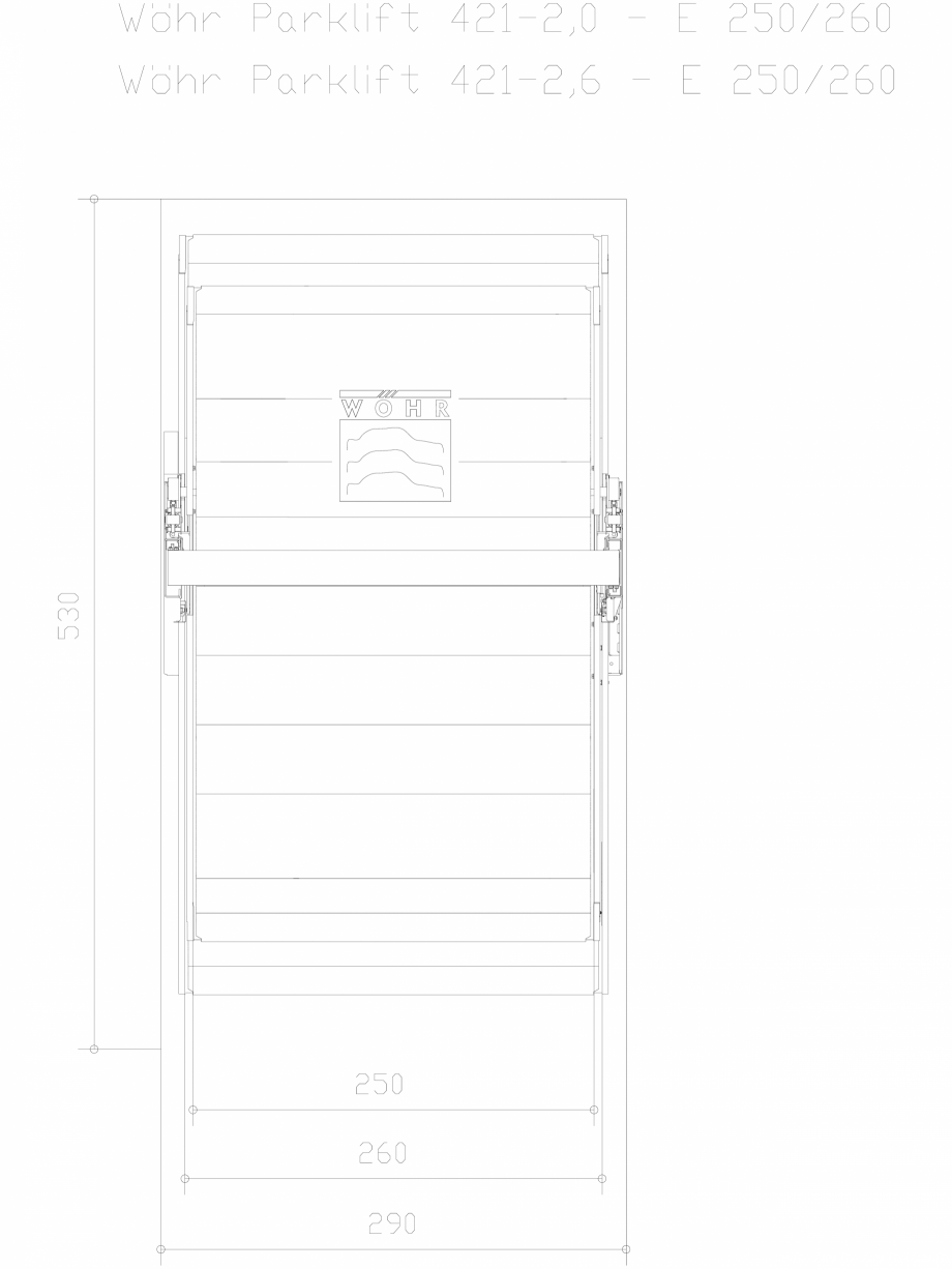 Pagina 1-CAD-DXF Parklift 421 DS-421-E-250-260 WÖHR Detaliu de produs 