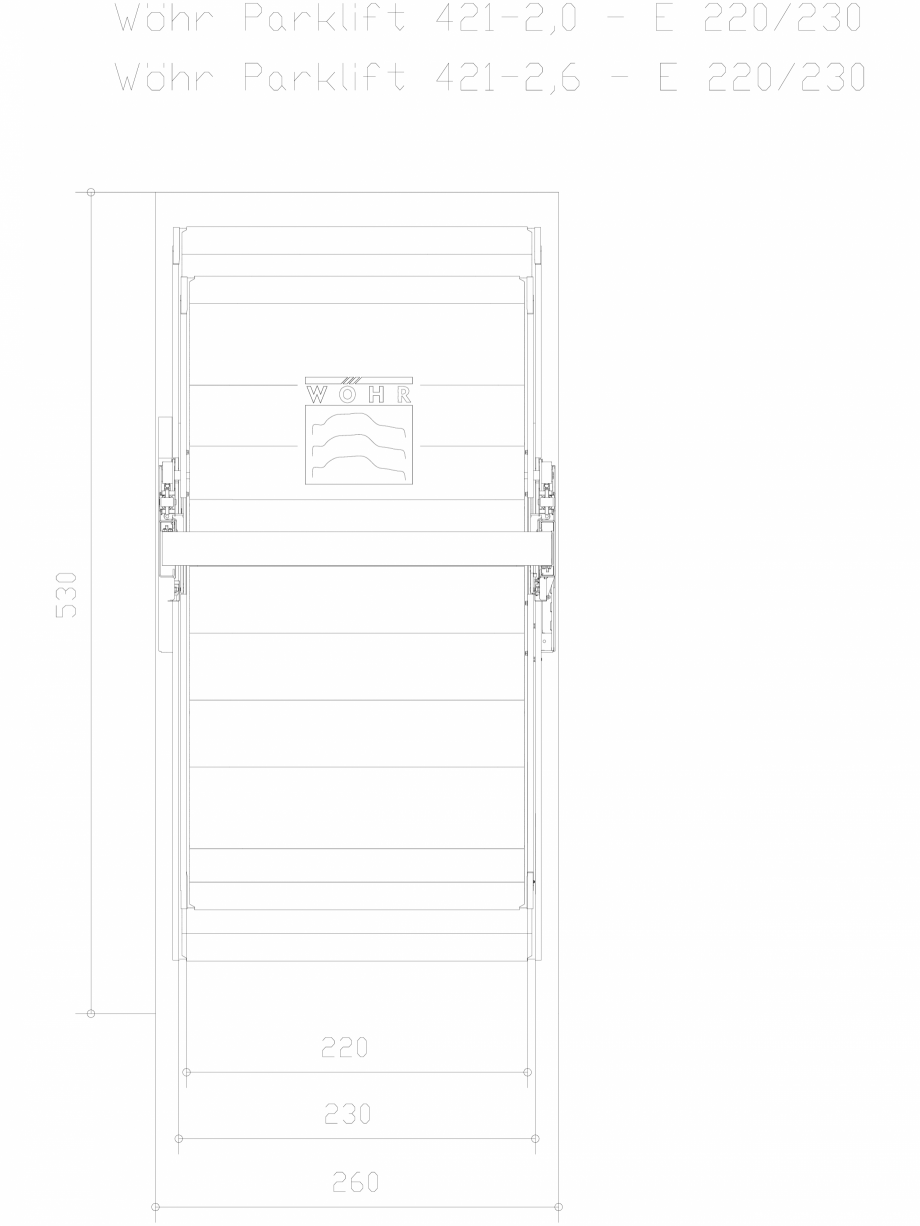 Pagina 1 - CAD-DXF Parklift 421 DS-421-E-220-230 WÖHR Detaliu de produs 