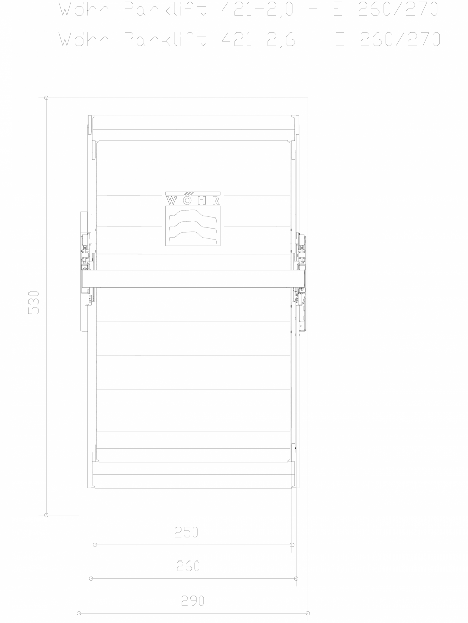 Pagina 1 - CAD-DXF Parklift 421 DS-421-E-260-270 WÖHR Detaliu de produs 