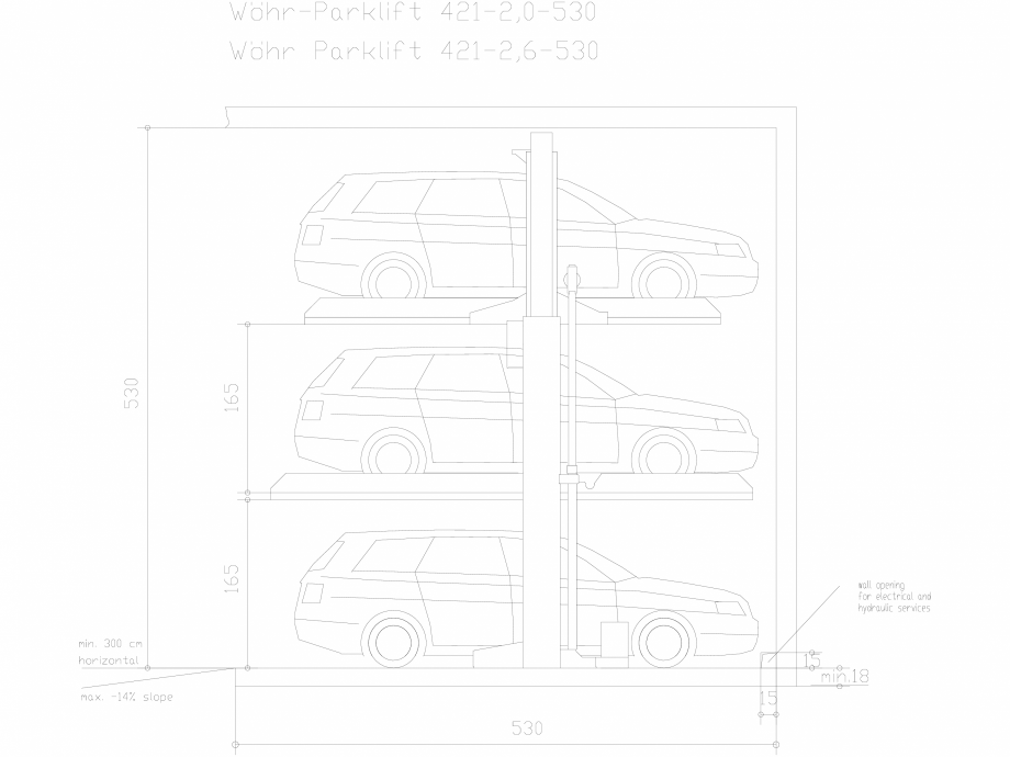 Pagina 1 - CAD-DWG Parklift 421-530 WÖHR Detaliu de produs 