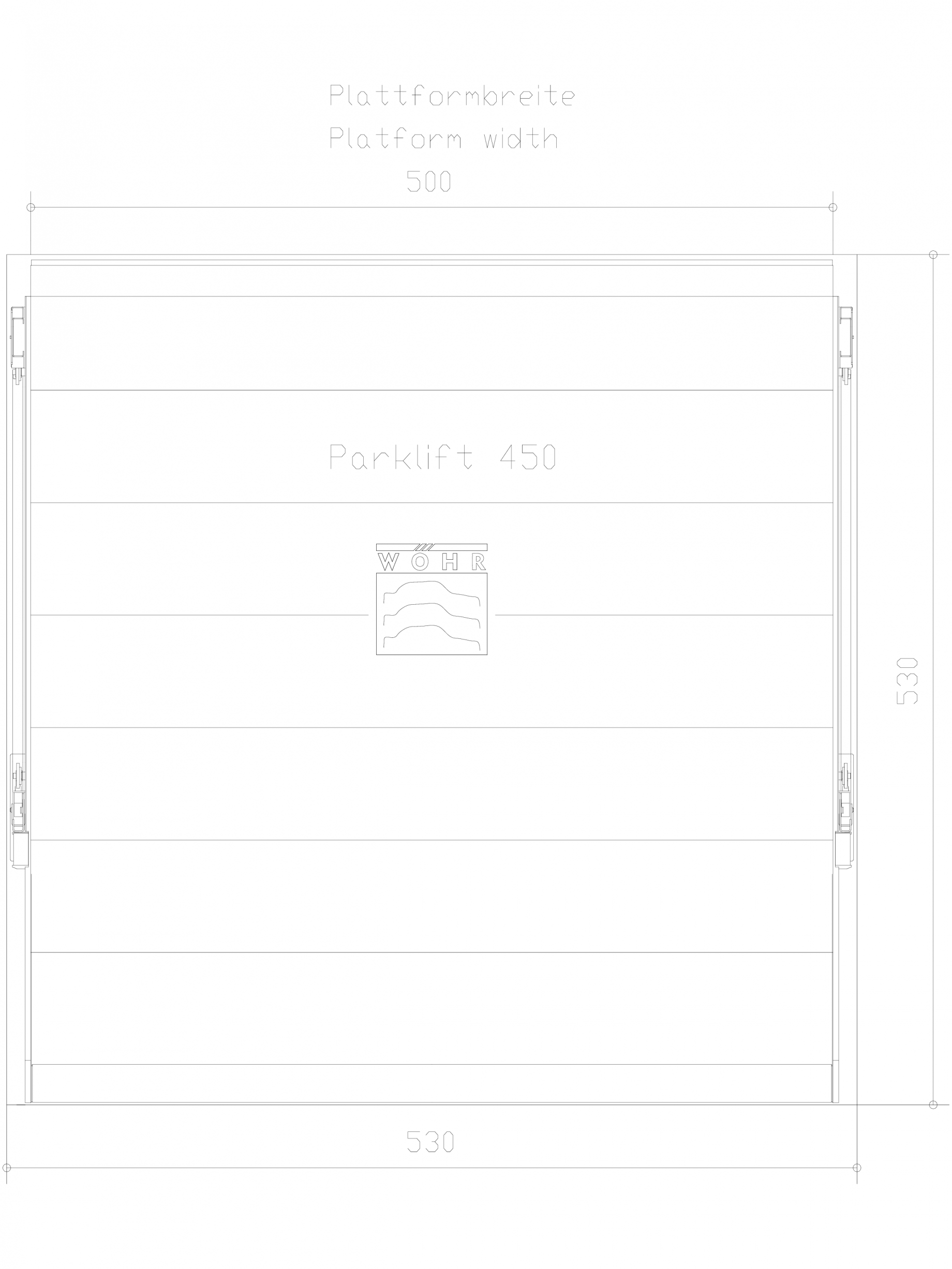 CAD-DXF Parklift 450 DS-450-D-500 WÖHR Detaliu de produs