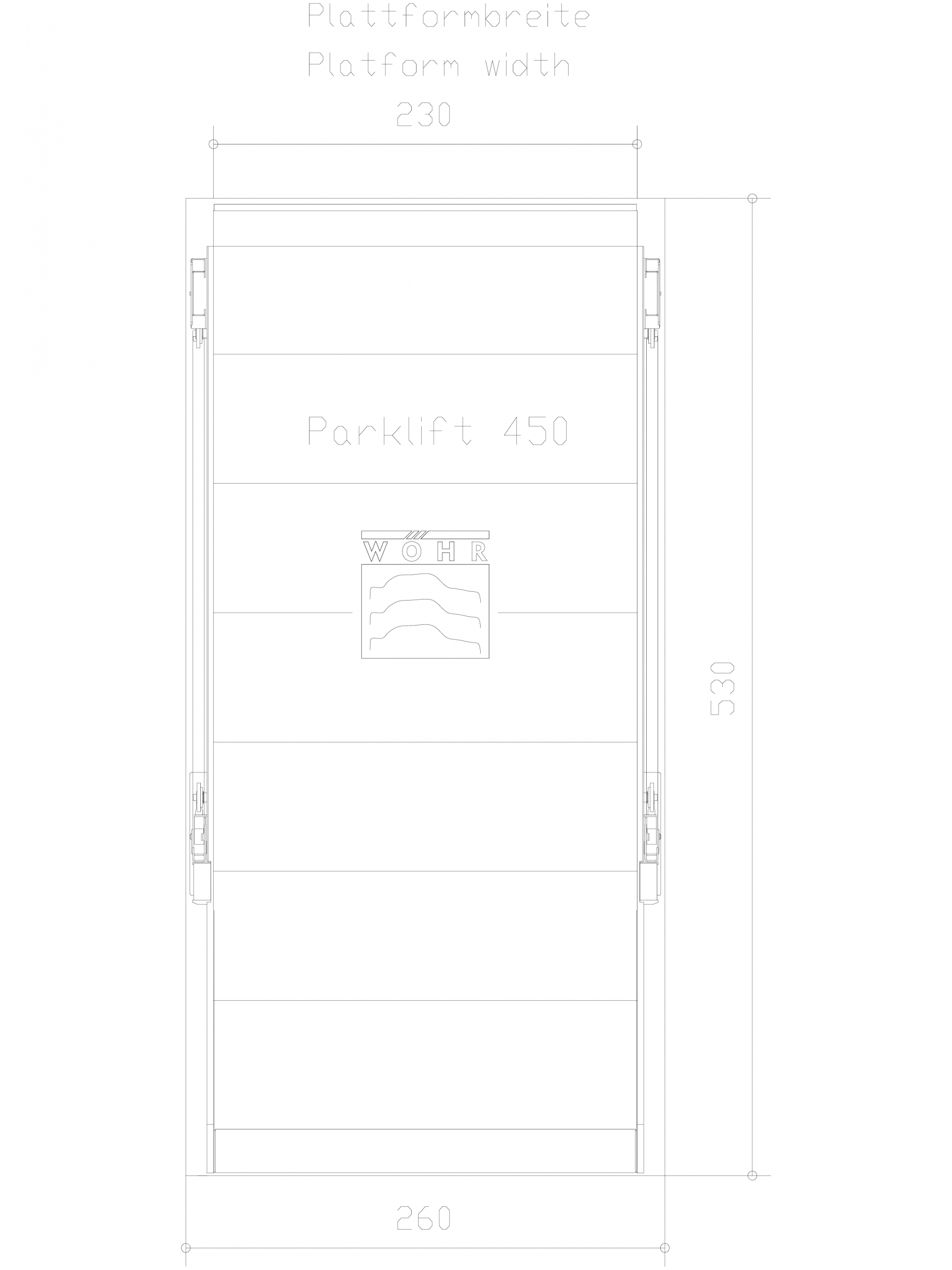 CAD-DXF Parklift 450 DS-450-E-230 WÖHR Detaliu de produs