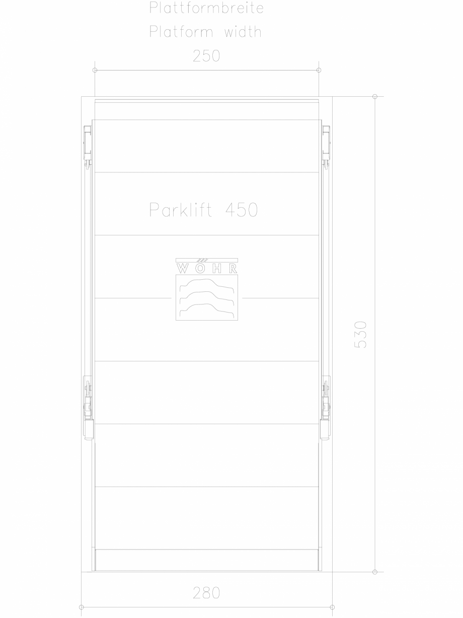 Pagina 1-CAD-DXF Parklift 450 DS-450-E-250 WÖHR Detaliu de produs 