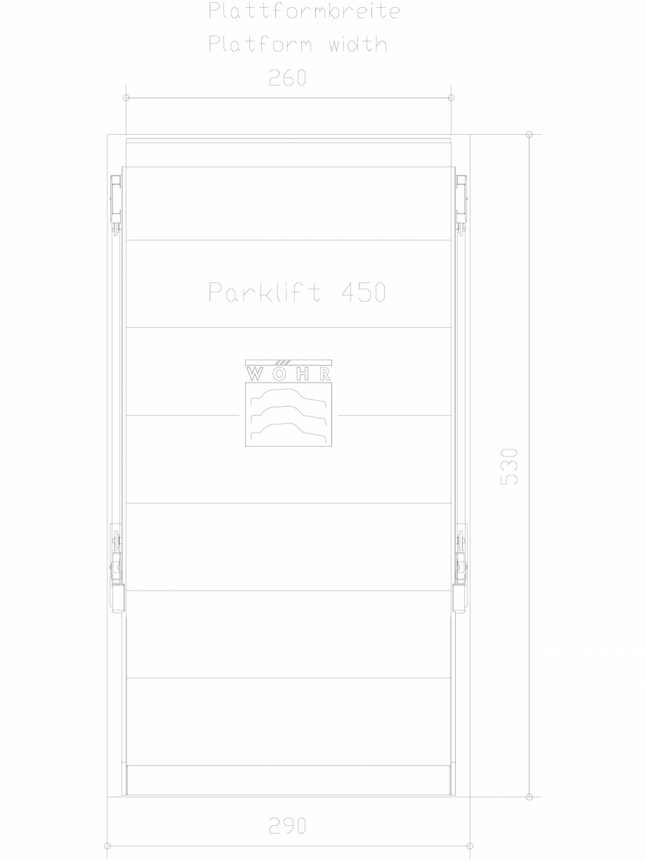 Pagina 1-CAD-DXF Parklift 450 DS-450-E-260 WÖHR Detaliu de produs 