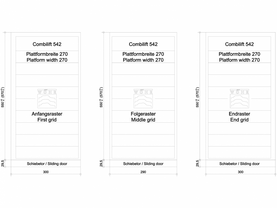 Pagina 1-CAD-DXF Sistem mecanic de parcare WOEHR-CAD-542-7-DS-270 WÖHR Detaliu de produs COMBILIFT 542 