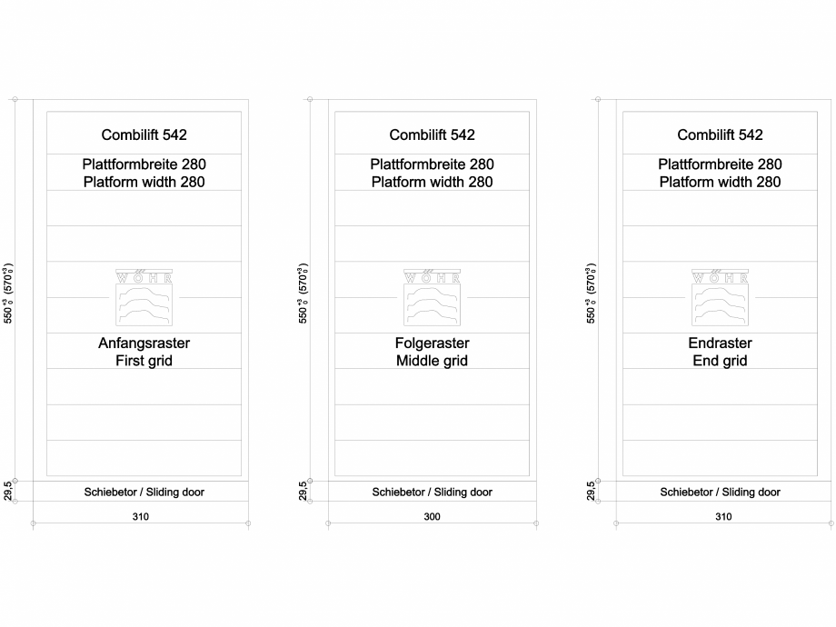 Pagina 1-CAD-DXF Sistem mecanic de parcare WOEHR-CAD-542-7-DS-280 WÖHR Detaliu de produs COMBILIFT 542 