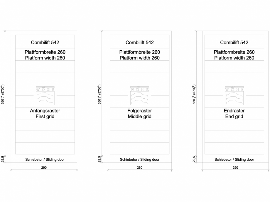 Pagina 1-CAD-DXF Sistem mecanic de parcare WOEHR-CAD-542-7-DS-260 WÖHR Detaliu de produs COMBILIFT 542 