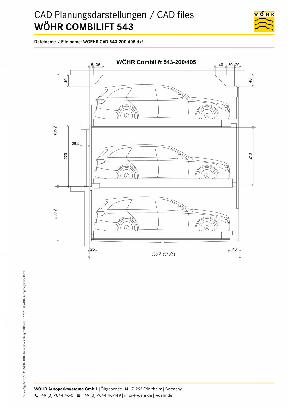 Pagina 5 - CAD-PDF Sistem mecanic de parcare WOEHR-CAD-543-7 WÖHR Detaliu de produs COMBILIFT...