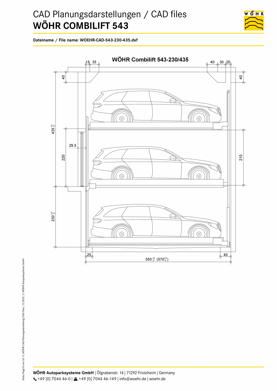 Pagina 8 - CAD-PDF Sistem mecanic de parcare WOEHR-CAD-543-7 WÖHR Detaliu de produs COMBILIFT...