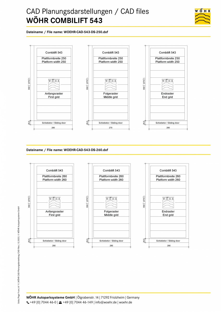 Pagina 9 - CAD-PDF Sistem mecanic de parcare WOEHR-CAD-543-7 WÖHR Detaliu de produs COMBILIFT...