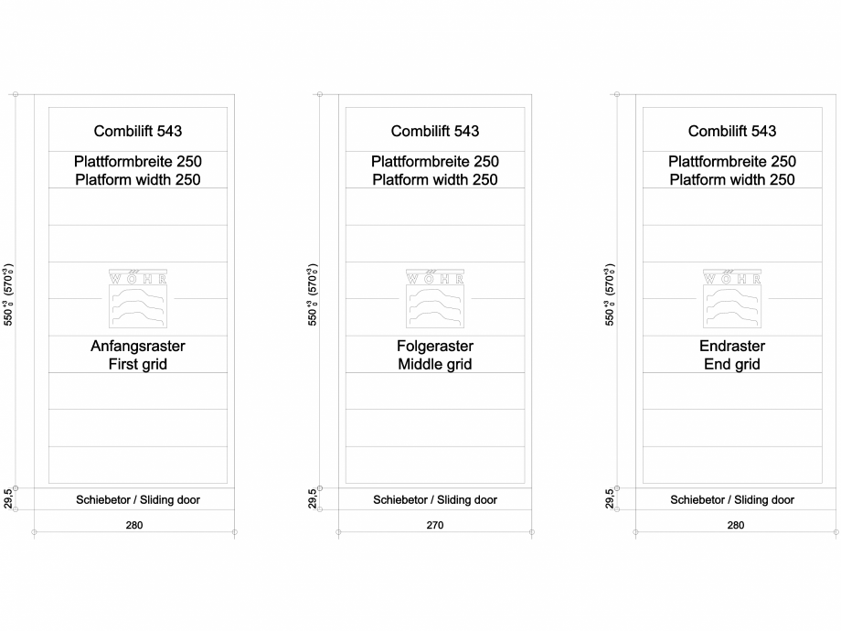 Pagina 1-CAD-DXF Sistem mecanic de parcare WOEHR-CAD-543-7-DS-250 WÖHR Detaliu de produs COMBILIFT 543 