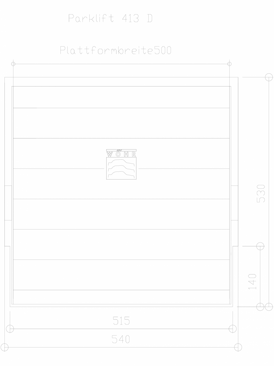 Pagina 1 - CAD-DXF Sistem mecanic de parcare DS-413-D-500 WÖHR Detaliu de produs PARKLIFT 413 