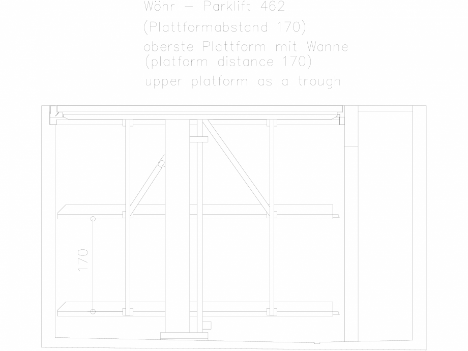 Pagina 1 - CAD-DXF Sistem mecanic de parcare 462-170 WÖHR Detaliu de produs PARKLIFT 461/462 